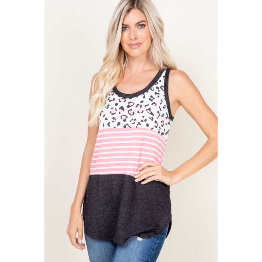 *LAST ONE* large Animal Print Racer Back